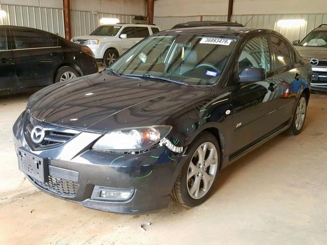 JM1BK323581799730 - 2008 MAZDA 3 S BLACK photo 2