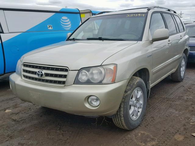 JTEHF21A420044747 - 2002 TOYOTA HIGHLANDER GOLD photo 2