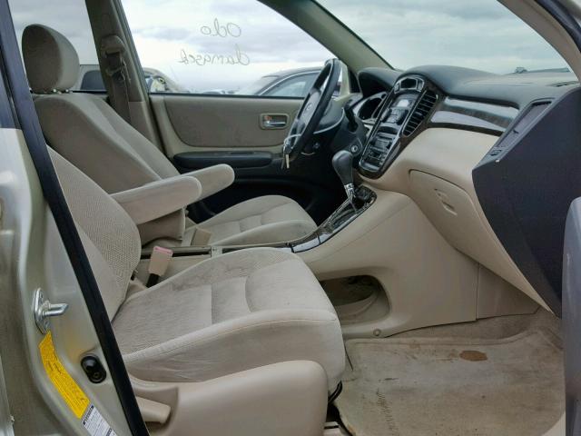 JTEHF21A420044747 - 2002 TOYOTA HIGHLANDER GOLD photo 5