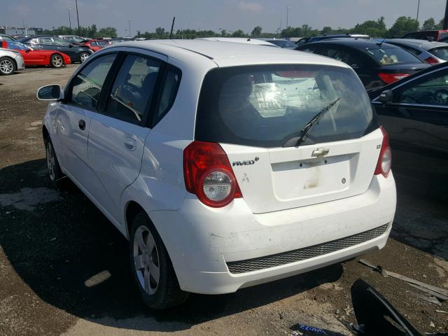 KL1TD6DE5BB229671 - 2011 CHEVROLET AVEO LS WHITE photo 3
