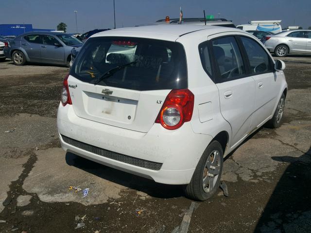 KL1TD6DE5BB229671 - 2011 CHEVROLET AVEO LS WHITE photo 4
