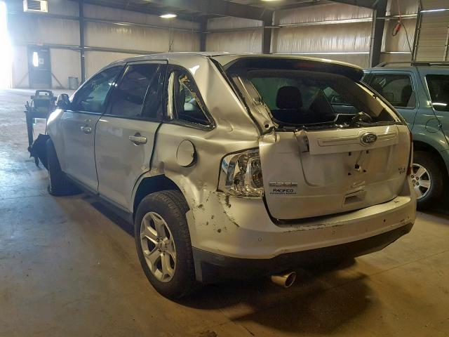 2FMDK4JC8DBA59650 - 2013 FORD EDGE SEL SILVER photo 3