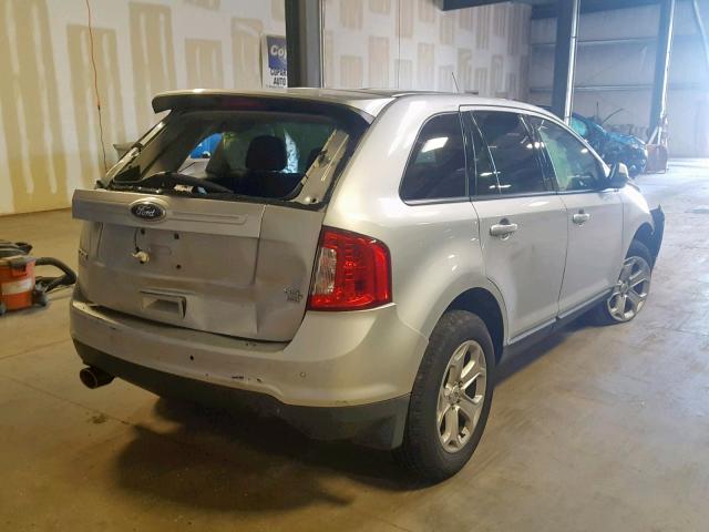 2FMDK4JC8DBA59650 - 2013 FORD EDGE SEL SILVER photo 4