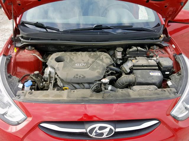 KMHCT4AE7HU248672 - 2017 HYUNDAI ACCENT SE RED photo 7