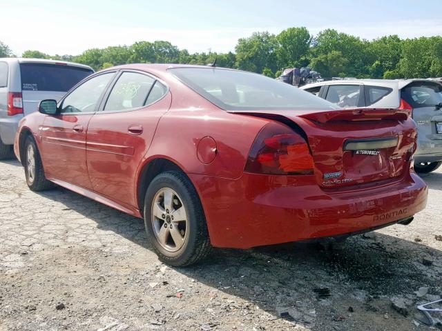 2G2WP552161249356 - 2006 PONTIAC GRAND PRIX RED photo 3