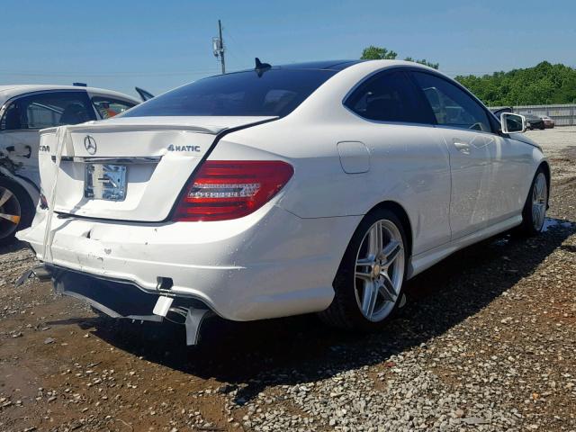 WDDGJ8JB6EG199845 - 2014 MERCEDES-BENZ C 350 4MAT WHITE photo 4