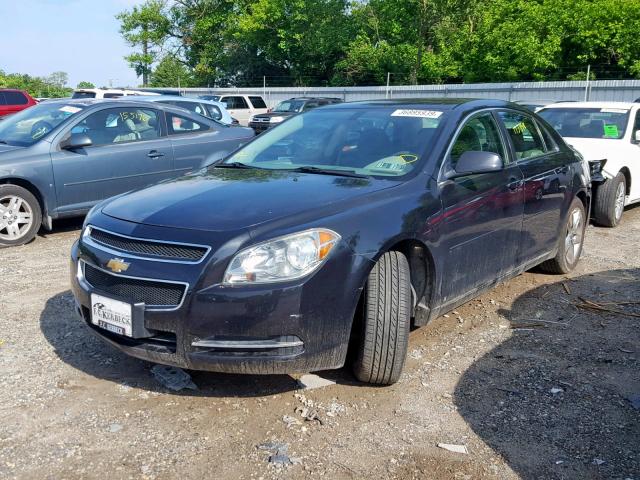 1G1ZC5EB0AF103528 - 2010 CHEVROLET MALIBU 1LT BLACK photo 2