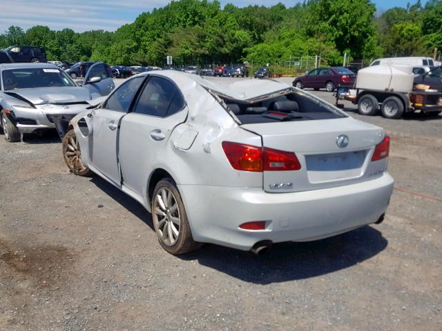 JTHCK262785018360 - 2008 LEXUS IS 250 WHITE photo 3