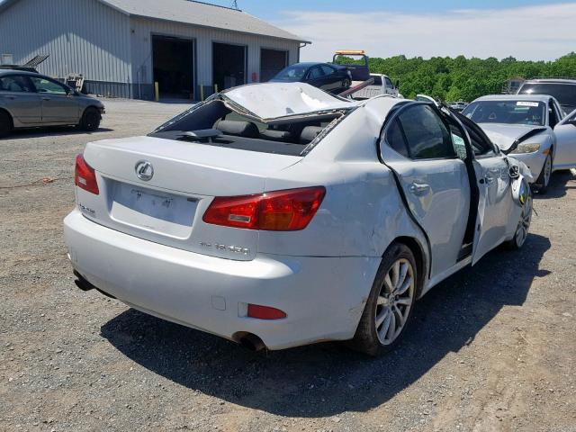 JTHCK262785018360 - 2008 LEXUS IS 250 WHITE photo 4