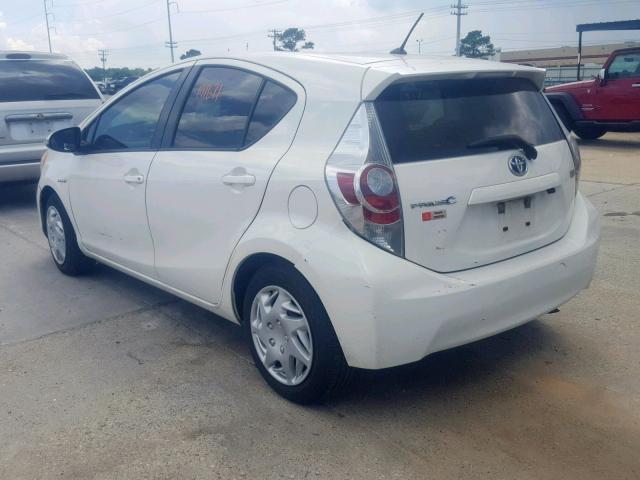 JTDKDTB39E1562714 - 2014 TOYOTA PRIUS C WHITE photo 3