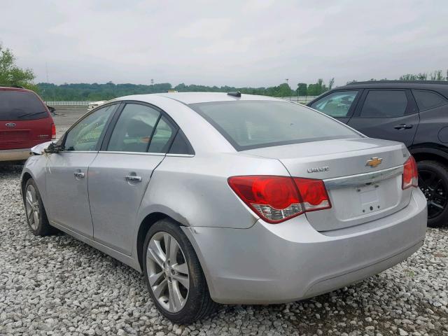 1G1PG5SB1E7121293 - 2014 CHEVROLET CRUZE LTZ SILVER photo 3