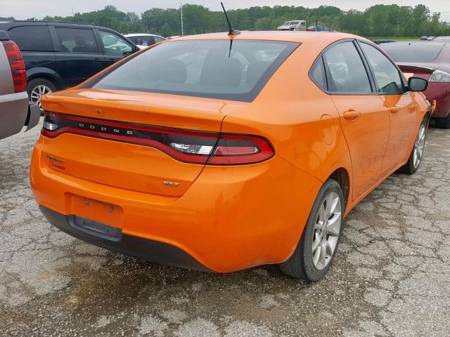 1C3CDFBA8DD171432 - 2013 DODGE DART SXT ORANGE photo 4