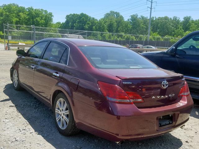 4T1BK36B68U283176 - 2008 TOYOTA AVALON BURGUNDY photo 3