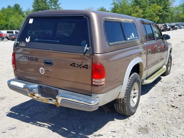 1B7GG2AN51S143323 - 2001 DODGE DAKOTA QUA TAN photo 4