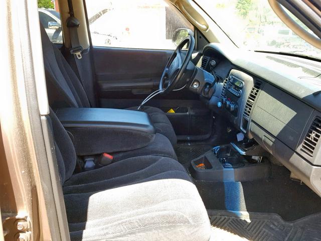 1B7GG2AN51S143323 - 2001 DODGE DAKOTA QUA TAN photo 5