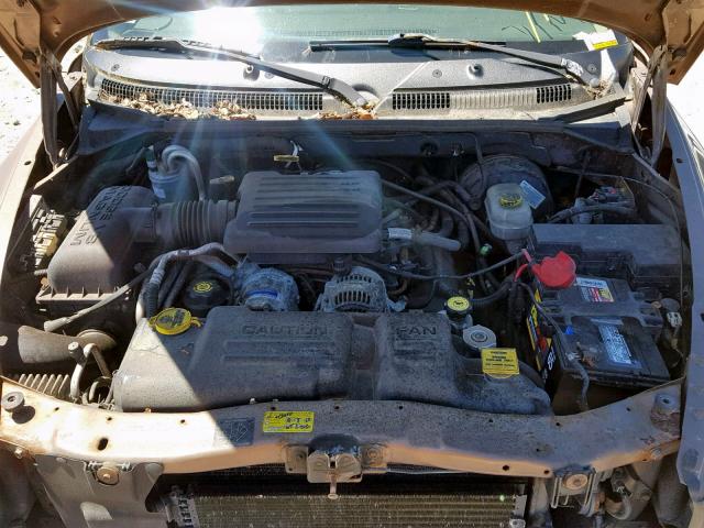 1B7GG2AN51S143323 - 2001 DODGE DAKOTA QUA TAN photo 7