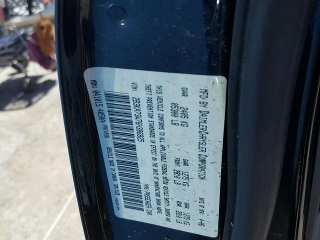 2B3KA73W76H386825 - 2006 DODGE CHARGER SR BLACK photo 10