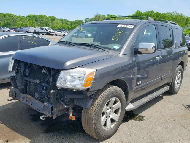 5N1AA08B95N711628 - 2005 NISSAN ARMADA SE GRAY photo 2