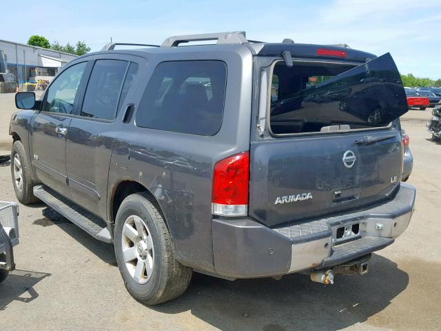 5N1AA08B95N711628 - 2005 NISSAN ARMADA SE GRAY photo 3