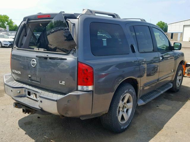 5N1AA08B95N711628 - 2005 NISSAN ARMADA SE GRAY photo 4