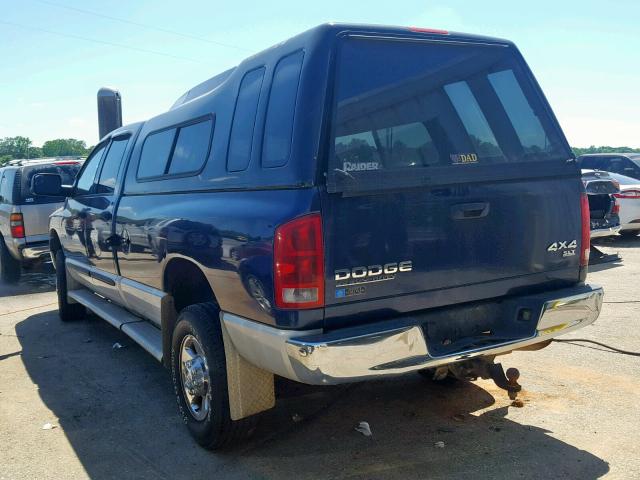 3D7KU28C33G824040 - 2003 DODGE RAM 2500 S BLUE photo 3