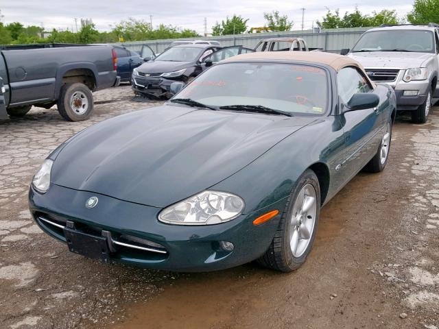 SAJGX2040XC039125 - 1999 JAGUAR XK8 GREEN photo 2