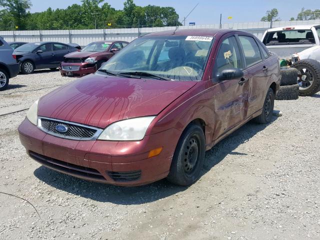 1FAFP34N57W360035 - 2007 FORD FOCUS ZX4 BURGUNDY photo 2