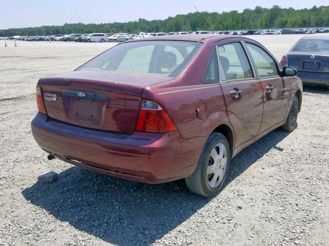 1FAFP34N57W360035 - 2007 FORD FOCUS ZX4 BURGUNDY photo 4