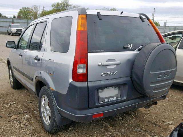 JHLRD78894C010211 - 2004 HONDA CR-V EX SILVER photo 3