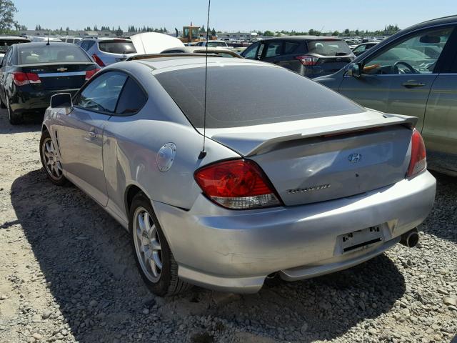 KMHHM65D06U210570 - 2006 HYUNDAI TIBURON GS SILVER photo 3