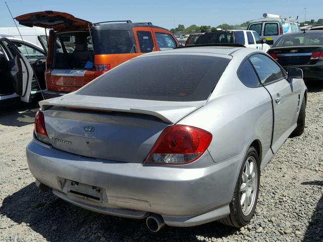 KMHHM65D06U210570 - 2006 HYUNDAI TIBURON GS SILVER photo 4