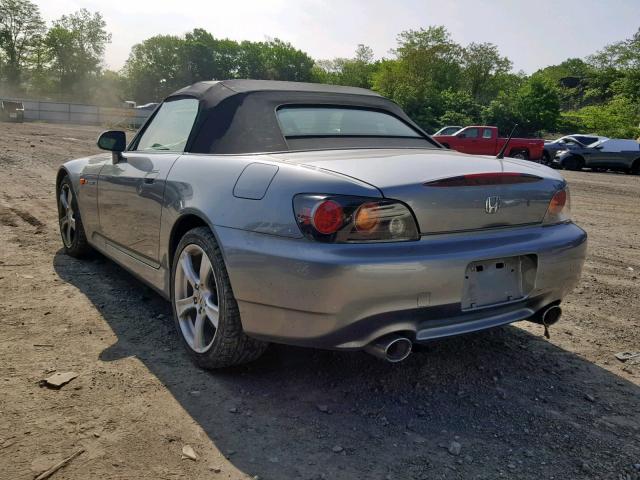 JHMAP21468S002136 - 2008 HONDA S2000 GRAY photo 3