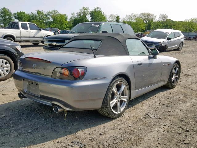 JHMAP21468S002136 - 2008 HONDA S2000 GRAY photo 4