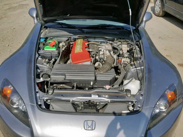 JHMAP21468S002136 - 2008 HONDA S2000 GRAY photo 7