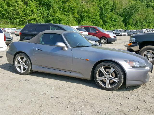 JHMAP21468S002136 - 2008 HONDA S2000 GRAY photo 9