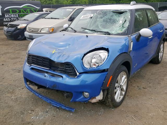 WMWZC5C57DWP33035 - 2013 MINI COOPER S C BLUE photo 2