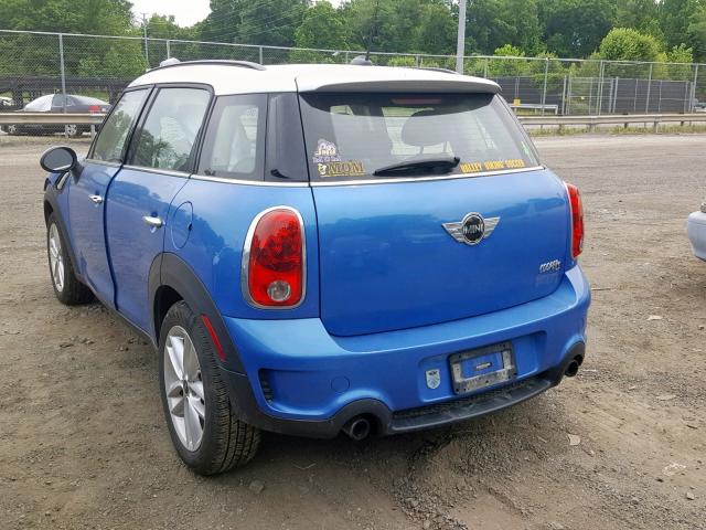 WMWZC5C57DWP33035 - 2013 MINI COOPER S C BLUE photo 3