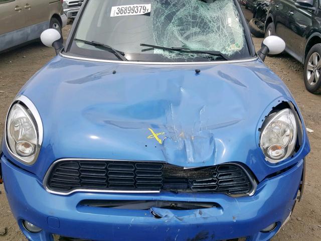 WMWZC5C57DWP33035 - 2013 MINI COOPER S C BLUE photo 7