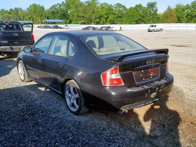 4S3BL676954214126 - 2005 SUBARU LEGACY GT BLACK photo 3