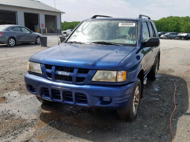 4S2DM58W744315943 - 2004 ISUZU RODEO S BLUE photo 2