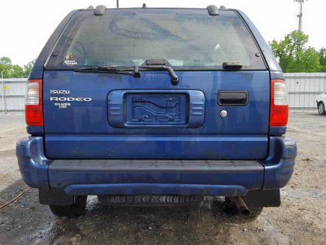 4S2DM58W744315943 - 2004 ISUZU RODEO S BLUE photo 9