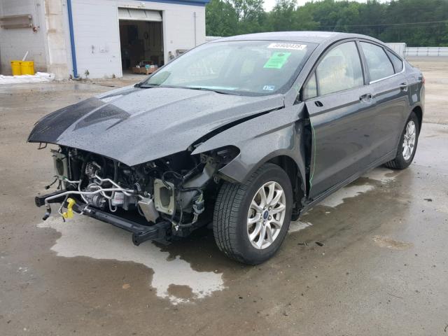 3FA6P0G71HR290579 - 2017 FORD FUSION S GRAY photo 2