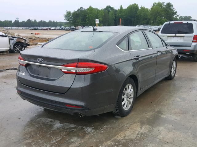 3FA6P0G71HR290579 - 2017 FORD FUSION S GRAY photo 4