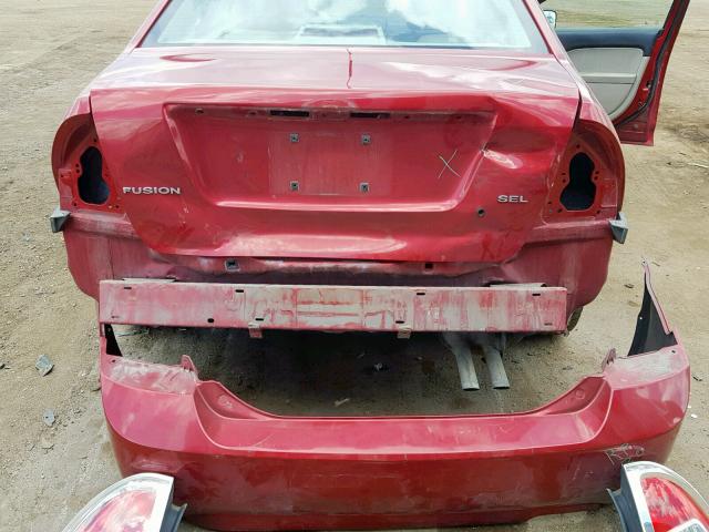 3FAHP08Z08R250258 - 2008 FORD FUSION SEL RED photo 9