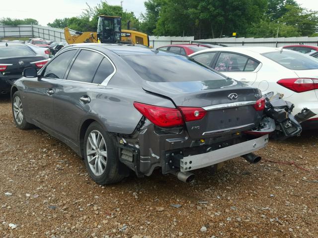 JN1BV7AR3FM390550 - 2015 INFINITI Q50 BASE GRAY photo 3