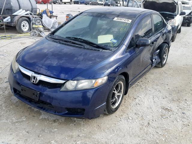 2HGFA1F33AH504782 - 2010 HONDA CIVIC VP BLUE photo 2