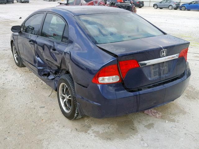 2HGFA1F33AH504782 - 2010 HONDA CIVIC VP BLUE photo 3