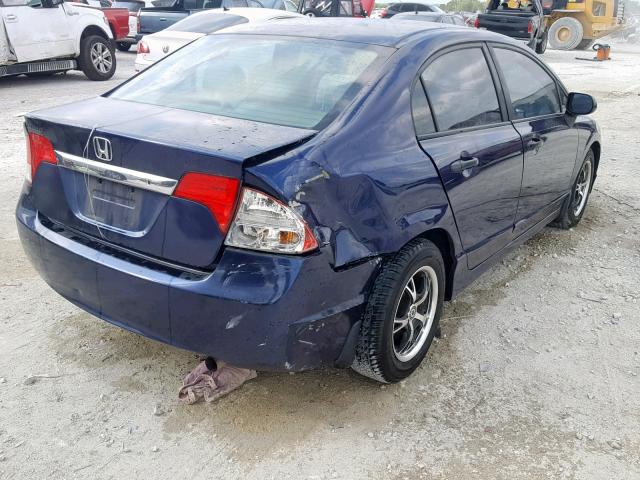 2HGFA1F33AH504782 - 2010 HONDA CIVIC VP BLUE photo 4