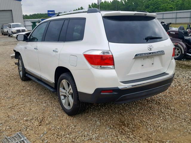 5TDYK3EH4DS113398 - 2013 TOYOTA HIGHLANDER WHITE photo 3