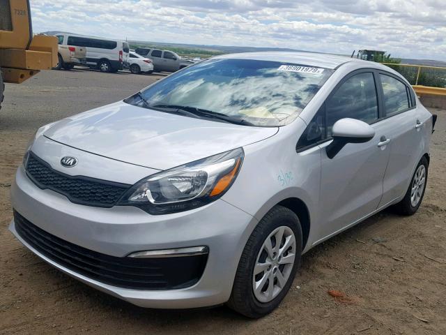 KNADM4A32G6670238 - 2016 KIA RIO LX SILVER photo 2